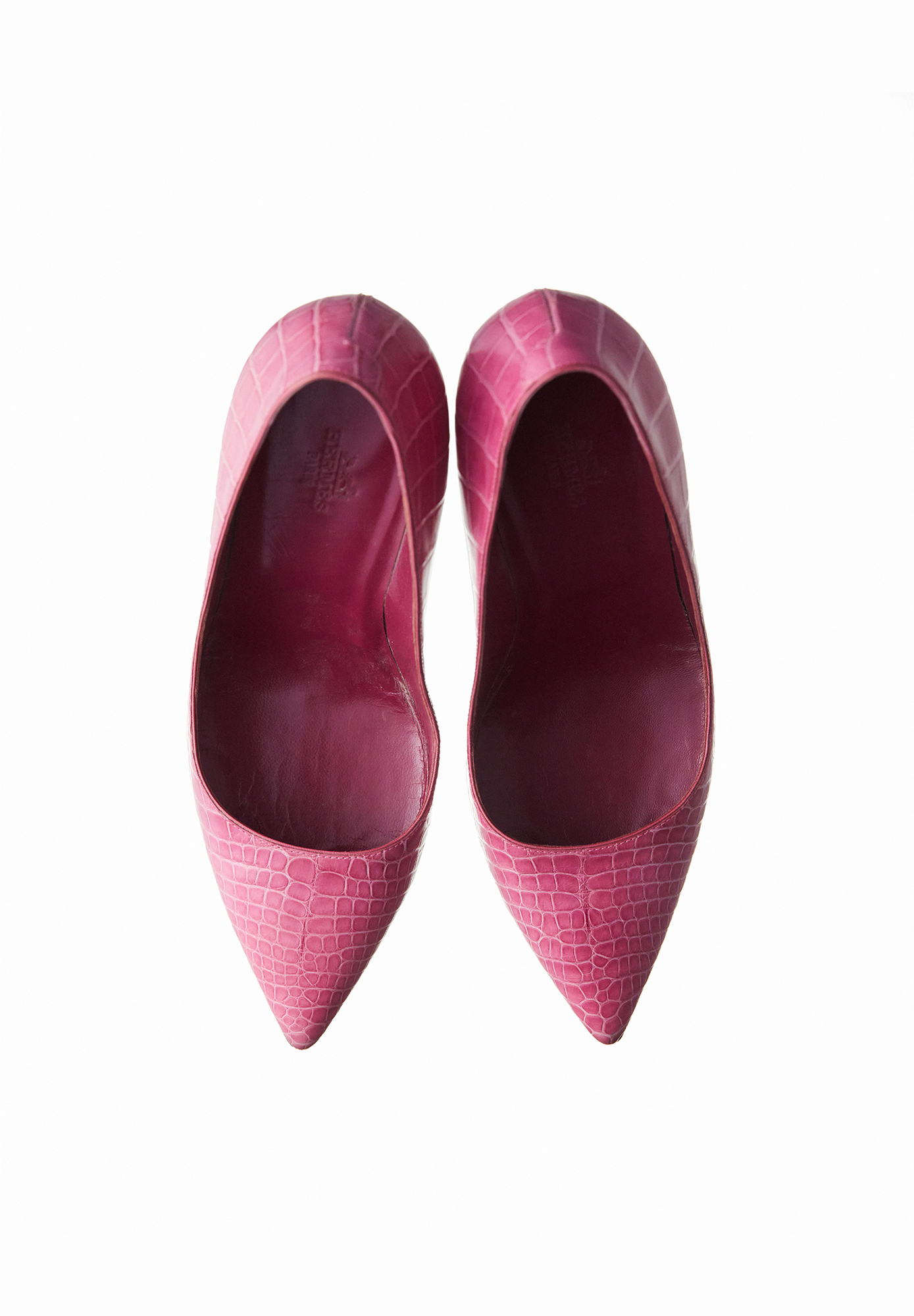 Hermès Crocodile Leather Heel Shoes