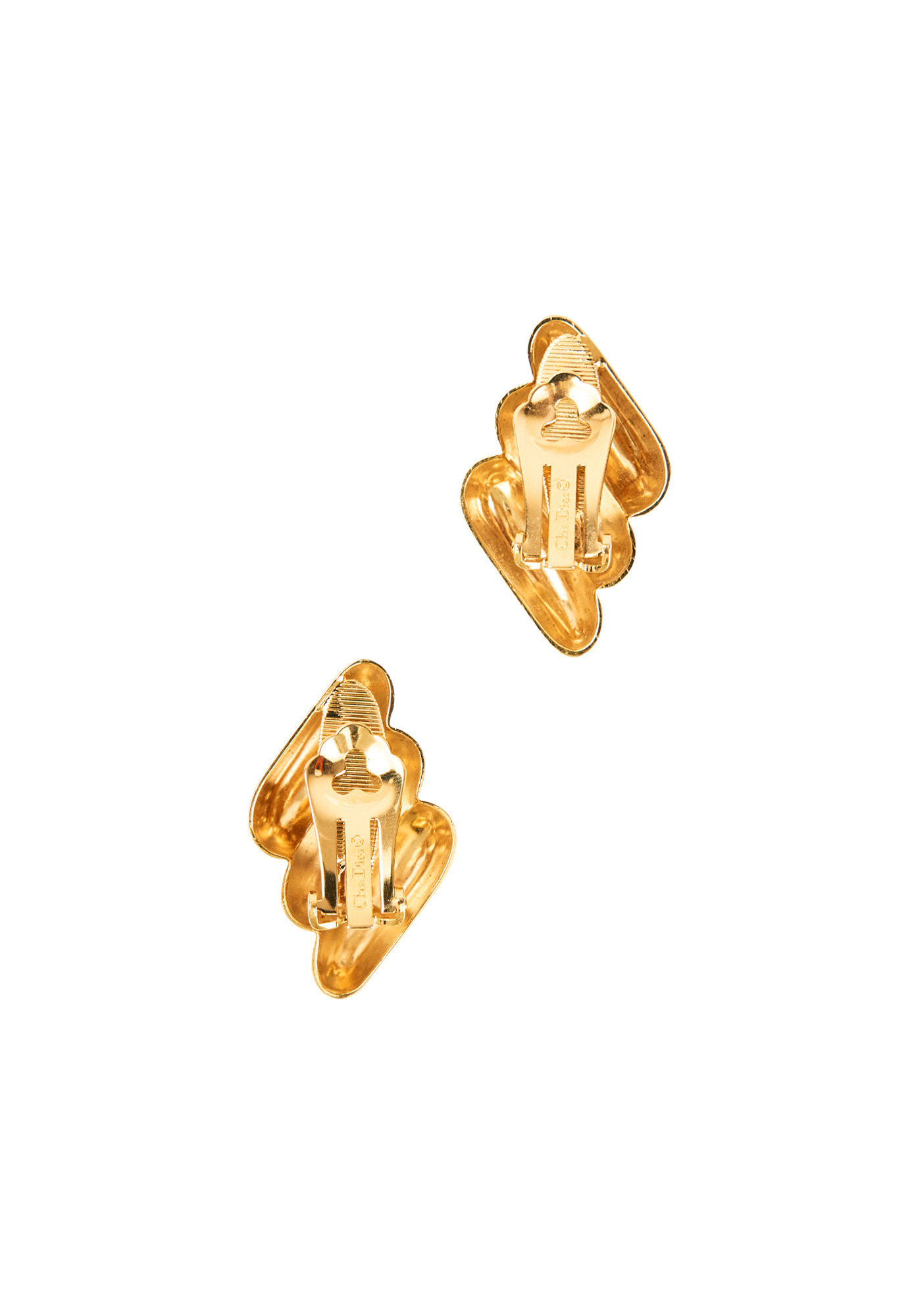 Christian Dior Gold Clip-On Earrings