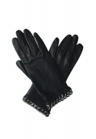 Hermès Black Leather Gloves
