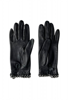 Hermès Black Leather Gloves