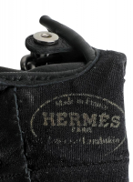 Hermès Black Leather Gloves