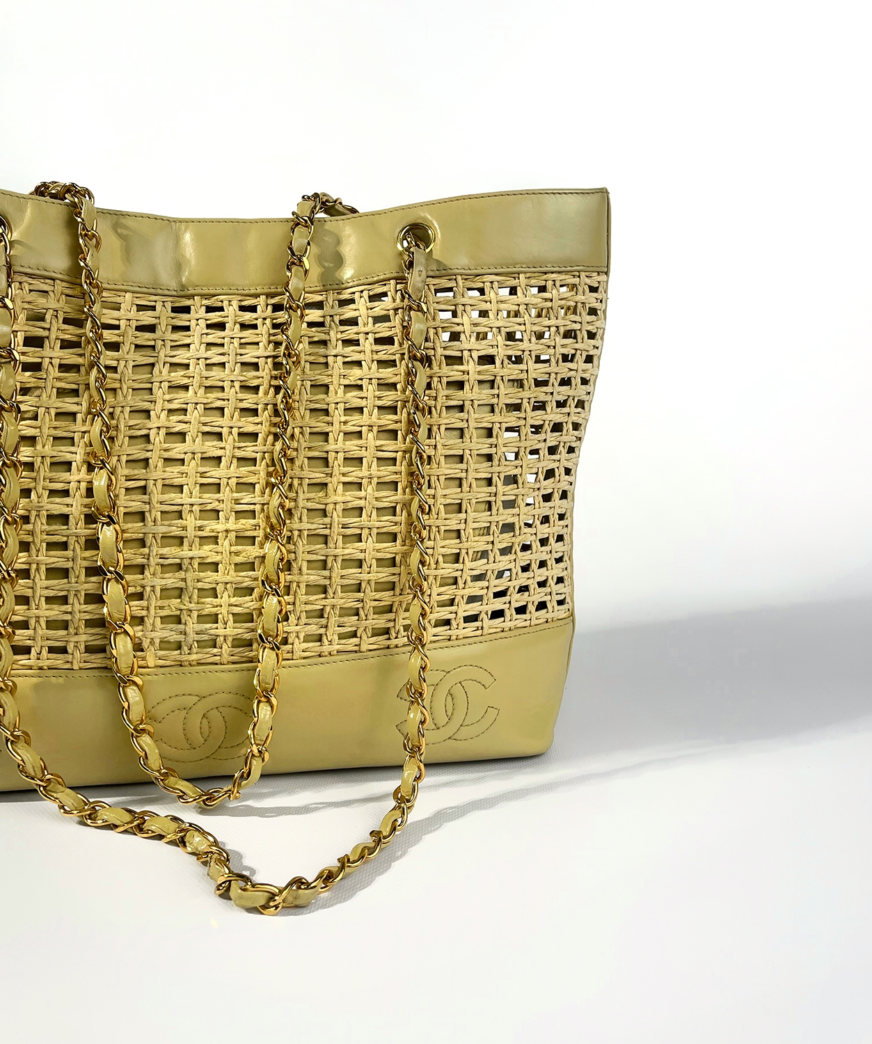 Chanel Beige Wicker Bag
