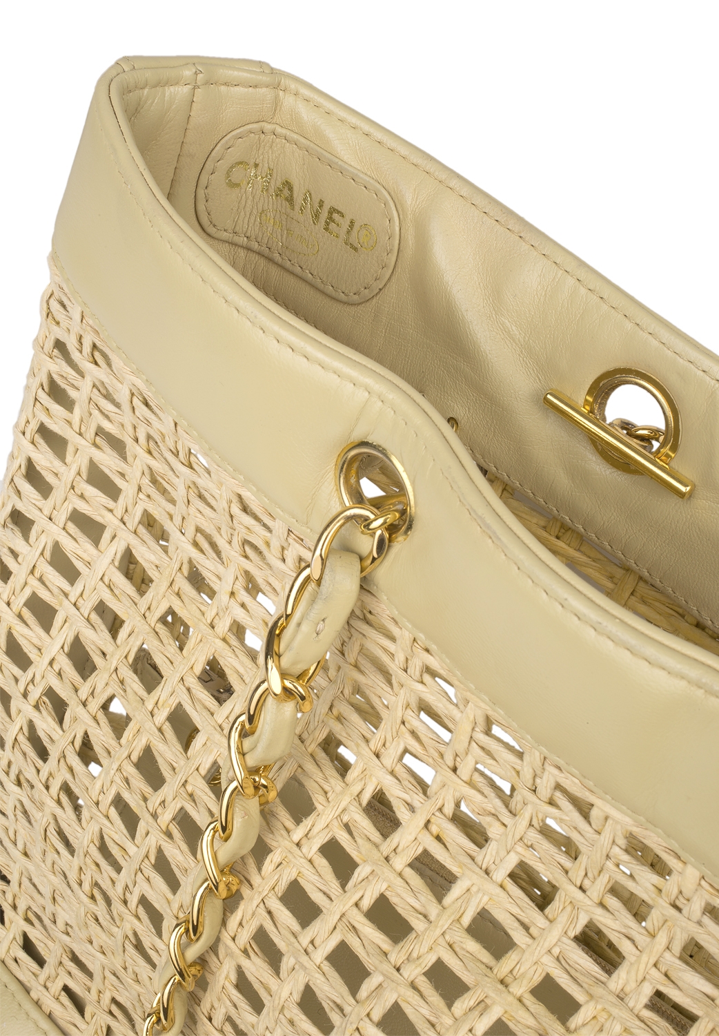 Chanel Beige Wicker Bag