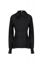 Chanel Black Bow Blouse