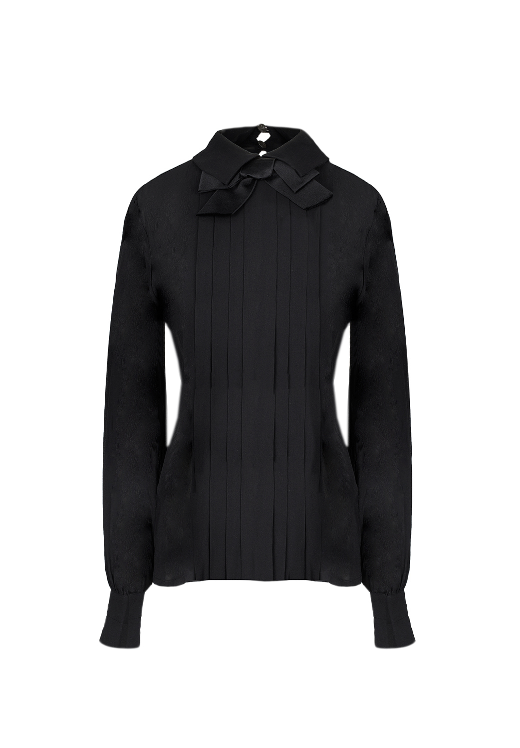 Chanel Black Bow Blouse