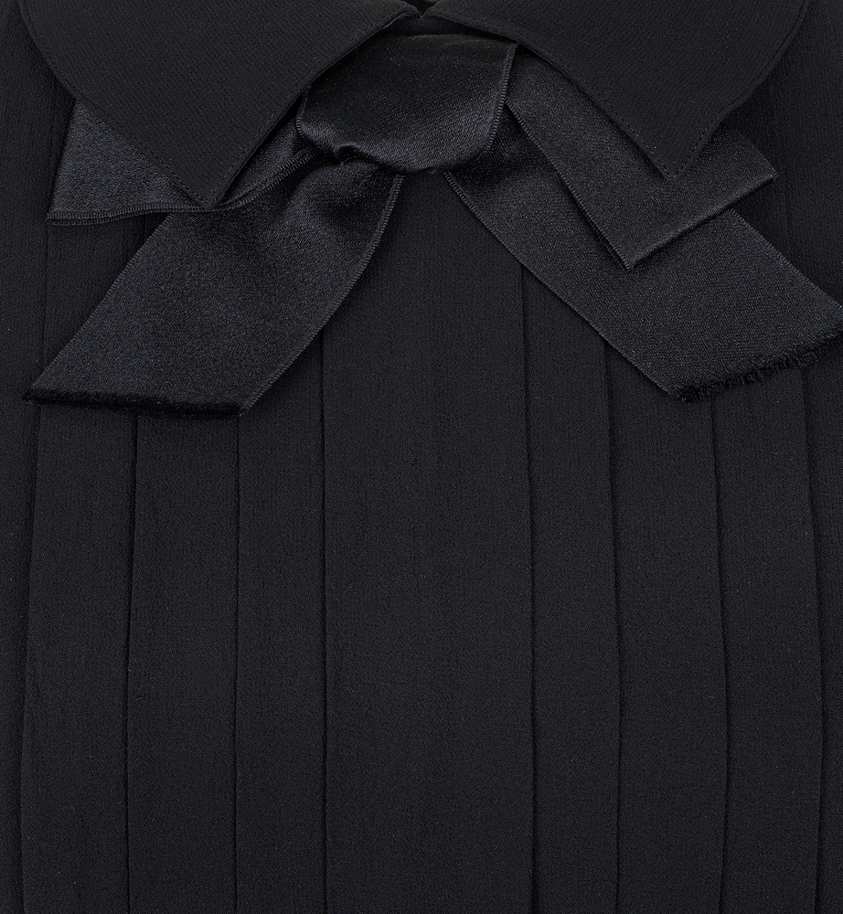 Chanel Black Bow Blouse