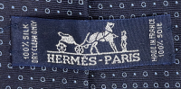 Hermès Navy Blue Silk Tie