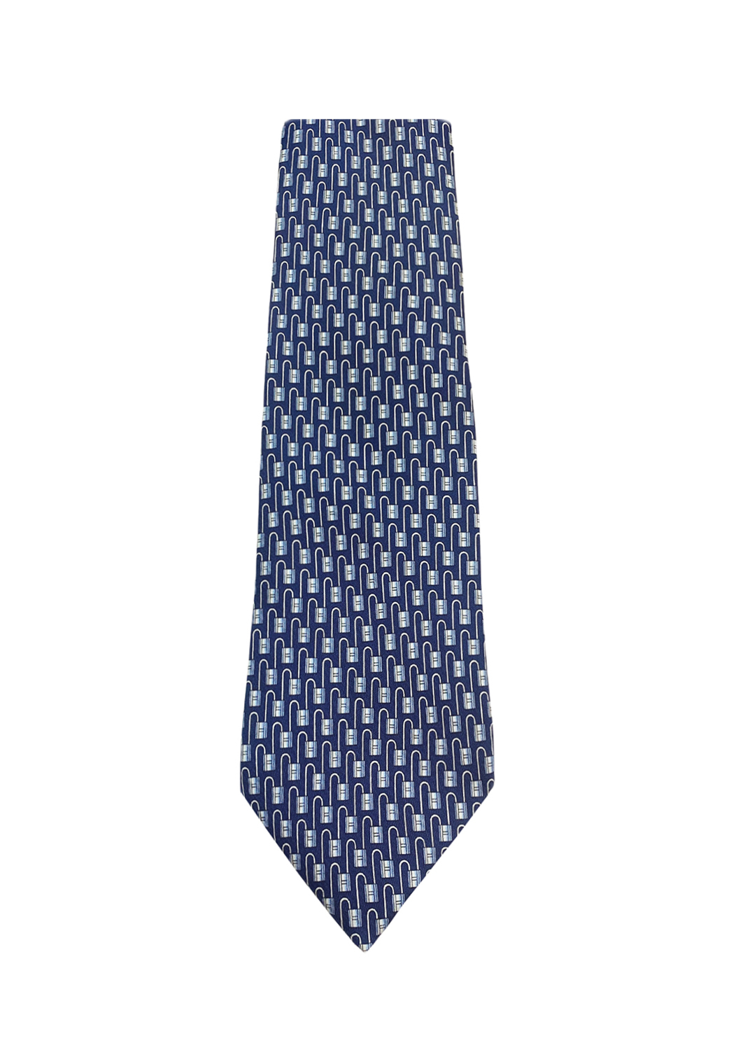 Hermès Logo Silk Tie