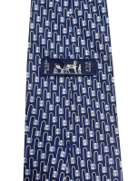Hermès Logo Silk Tie