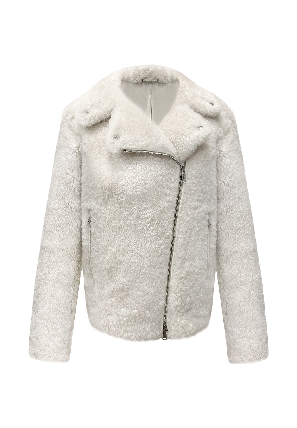 Brunello Cucinelli Goat Fur Biker Jacket