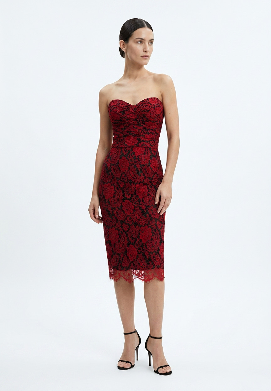 Dolce&Gabbana Red Lace Dress