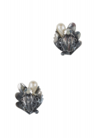 Botticelli Vintage Silver Clip-On Earrings with Pearls