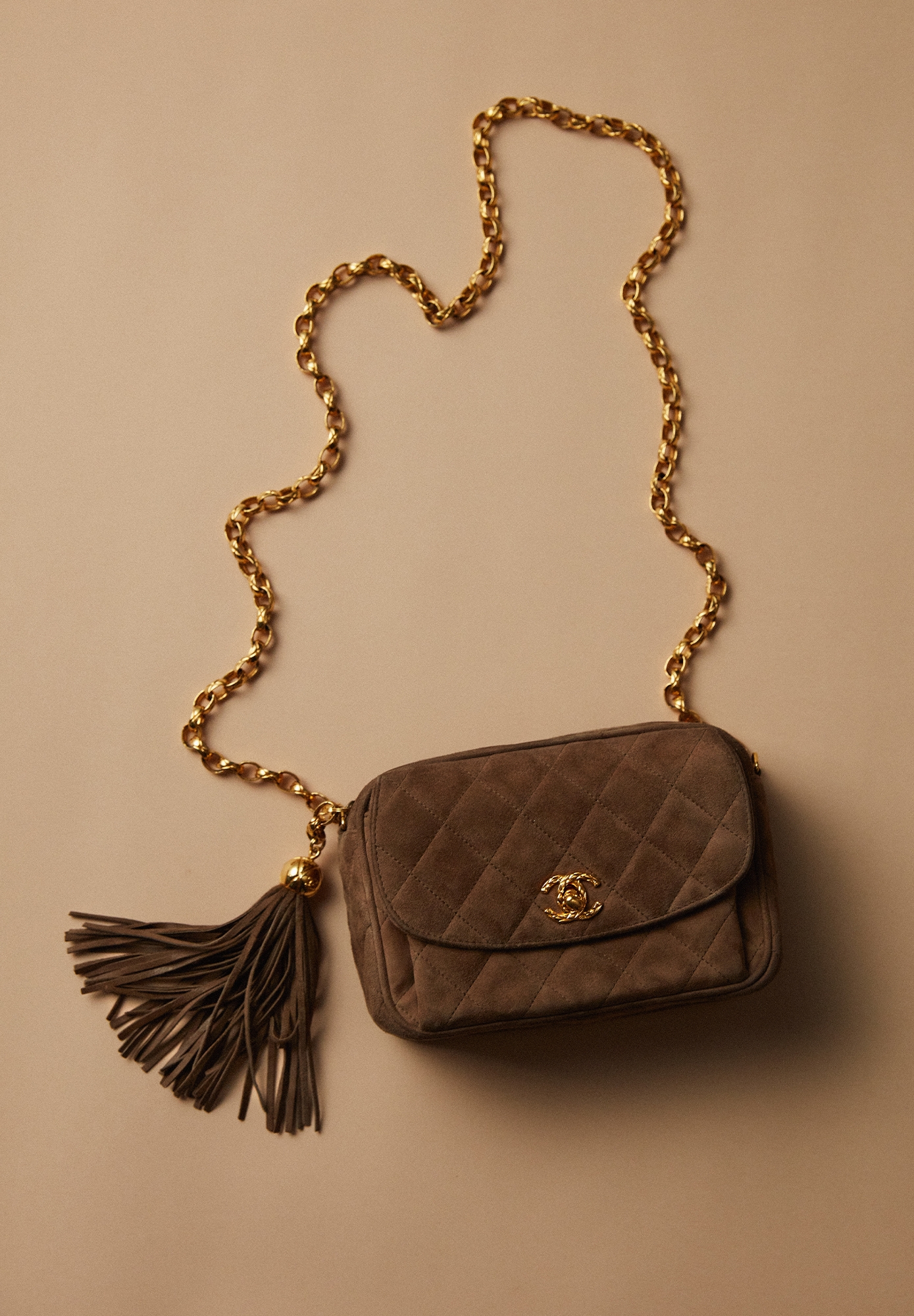 Chanel Suede Jumbo Camera Bag