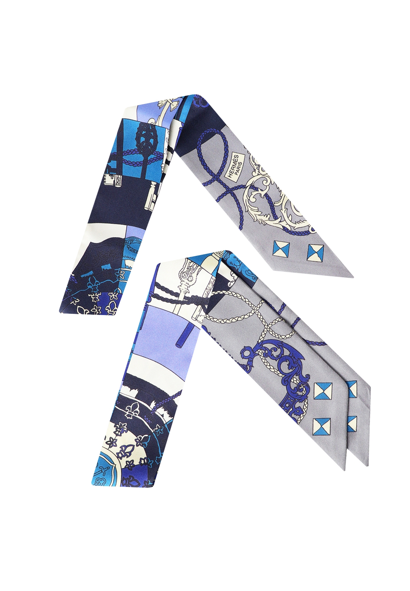 Hermès Twilly Tours de Clés Silk Scarf