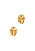 Christian Dior Gold Clip-On Earrings With Crystals