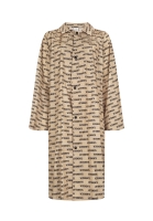 Vetements Beige Raincoat With Inscriptions
