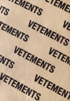 Vetements Beige Raincoat With Inscriptions