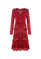 Christian Dior Red Floral Print Set