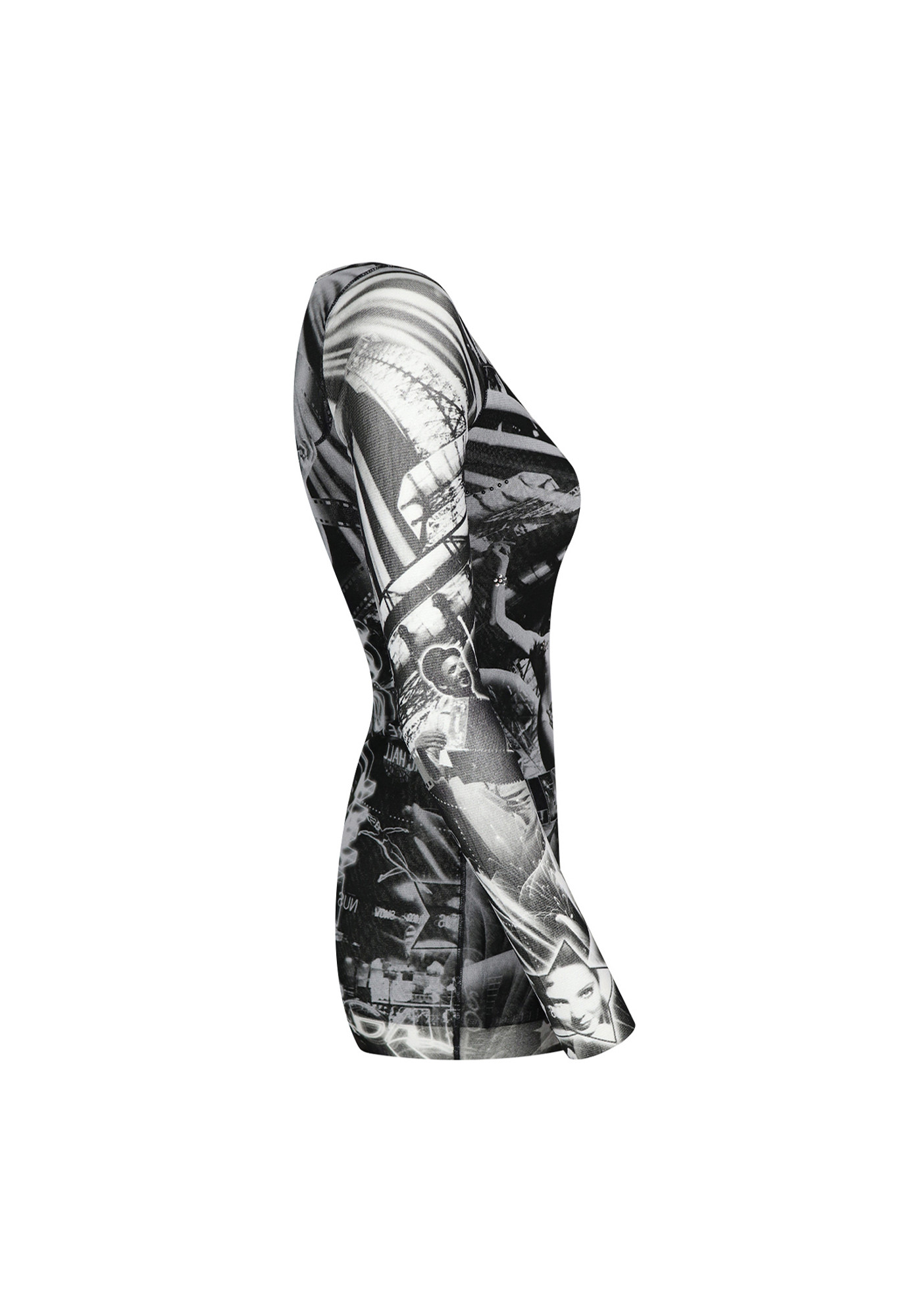 Jean Paul Gaultier Elongated Printed Top
