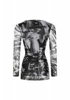 Jean Paul Gaultier Elongated Printed Top