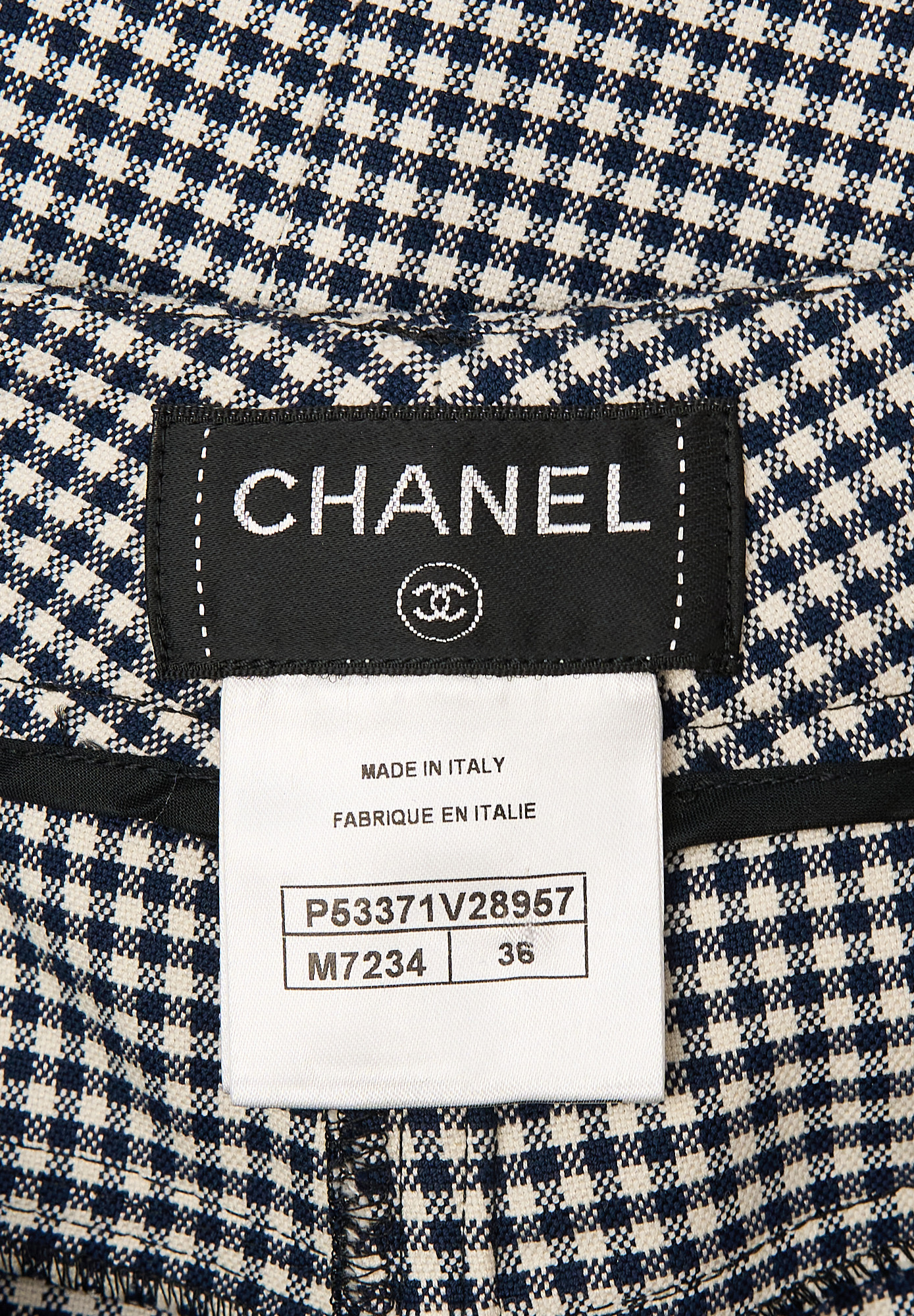 Chanel Checkered Trousers
