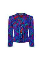 Saint Laurent Silk Floral Print Blouse
