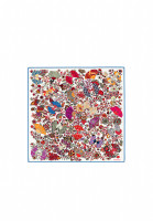 Hermès Fleurs et Papillons de Tissus Silk Scarf