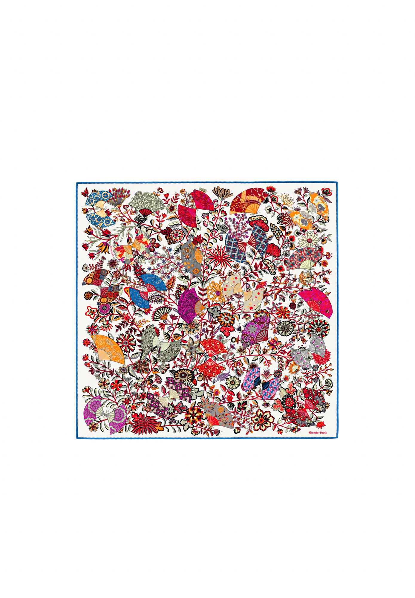 Hermès Fleurs et Papillons de Tissus Silk Scarf