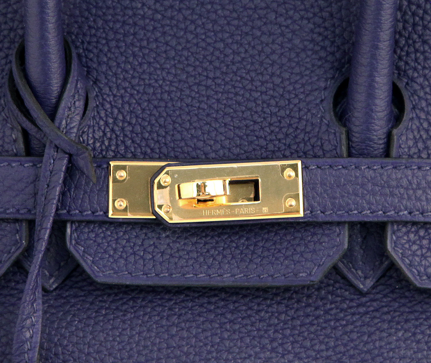 Hermès Birkin 25 Blue Encre Togo Bag