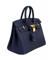 Hermès Birkin 25 Blue Encre Togo Bag