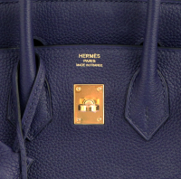 Hermès Birkin 25 Blue Encre Togo Bag