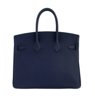 Hermès Birkin 25 Blue Encre Togo Bag