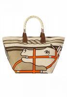 Hermès Horse Canvas Basket Bag