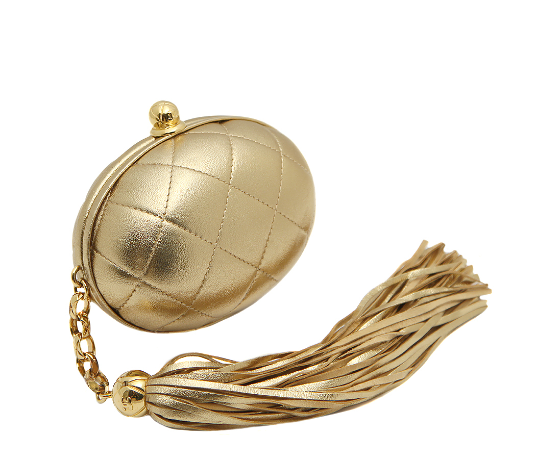 Chanel Golden Tasseled Clutch