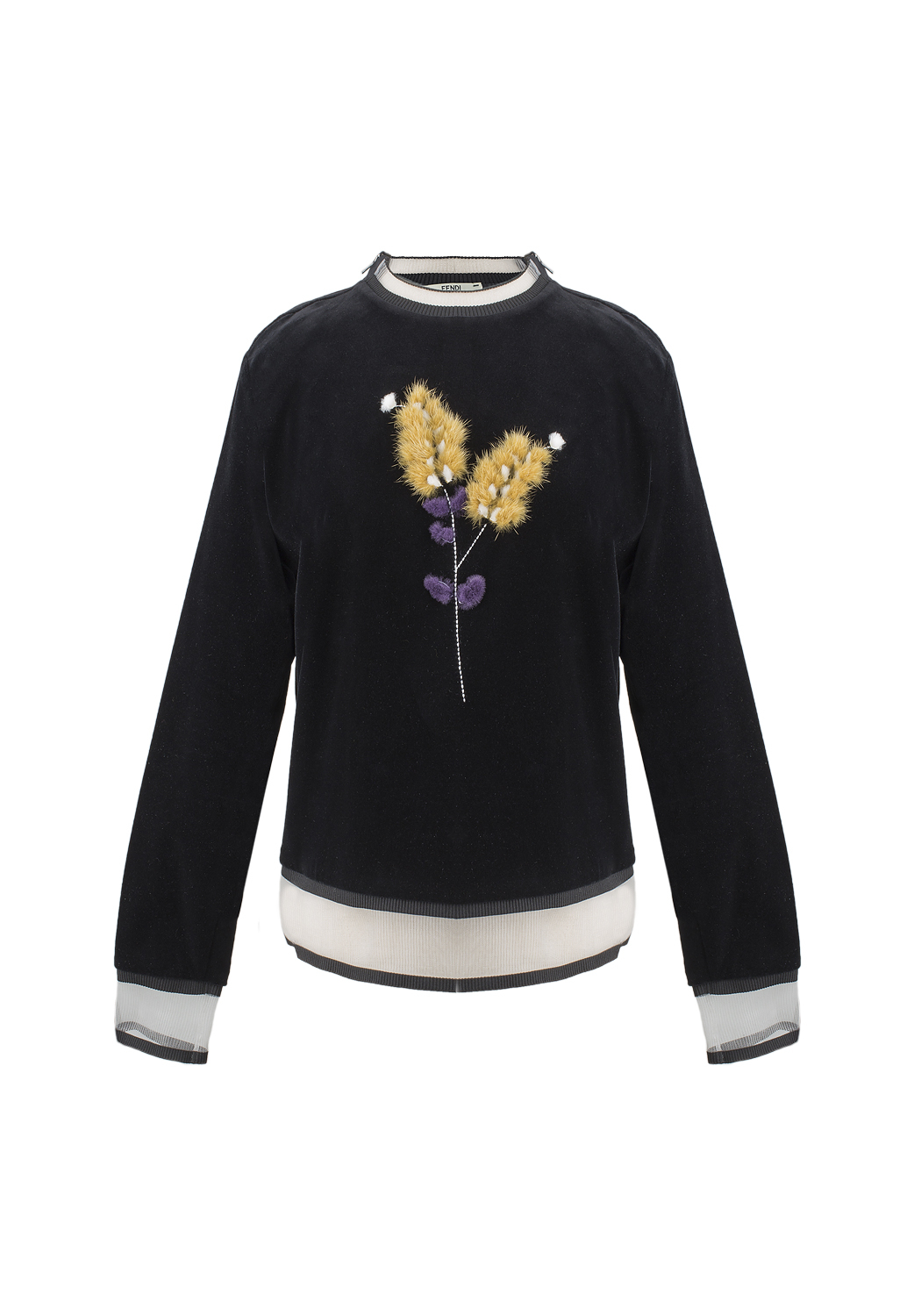 Fendi Black Velvet Sweater