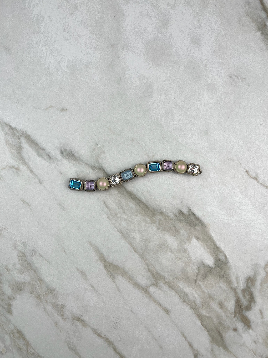 Chanel Silver Crystals Bracelet