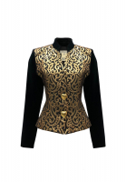 Yves Saint Laurent Black Jacket with Golden Buttons