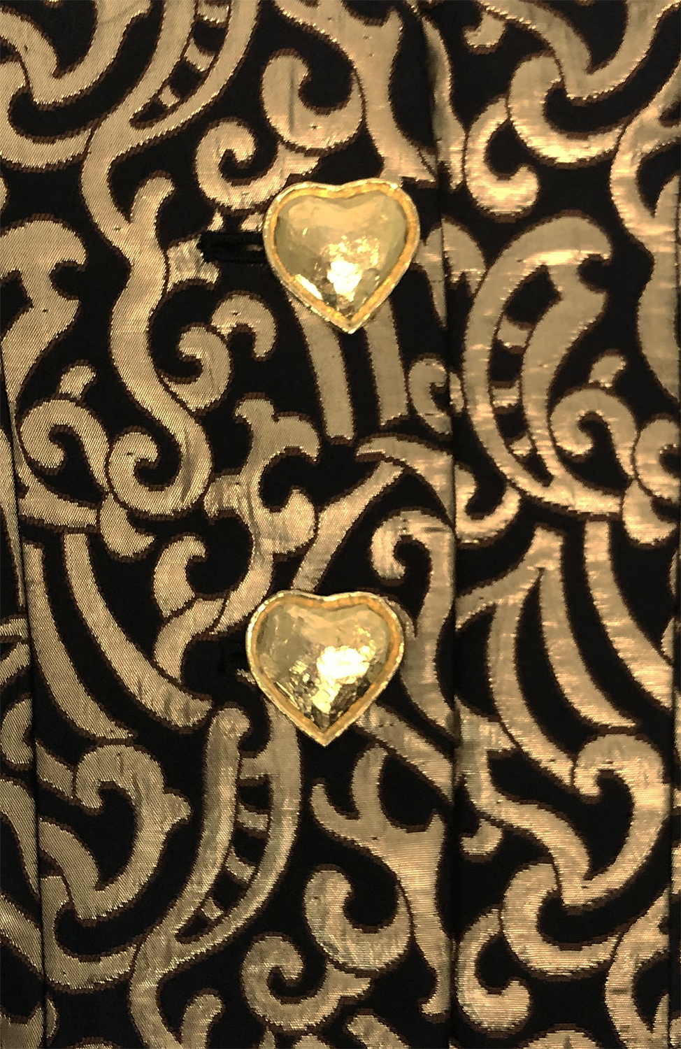 Yves Saint Laurent Black Jacket with Golden Buttons