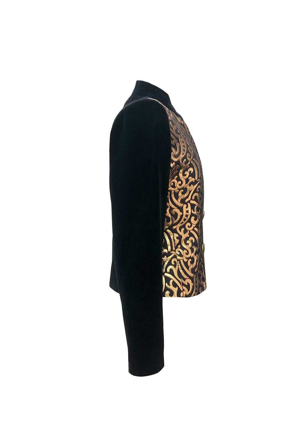 Yves Saint Laurent Black Jacket with Golden Buttons