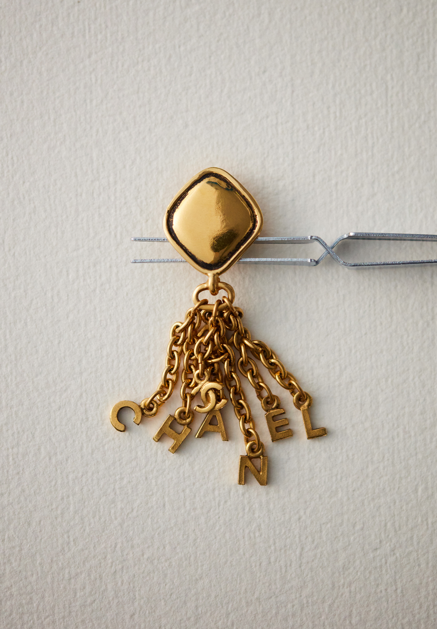 Chanel Letter Pendant Clip-on Earrings