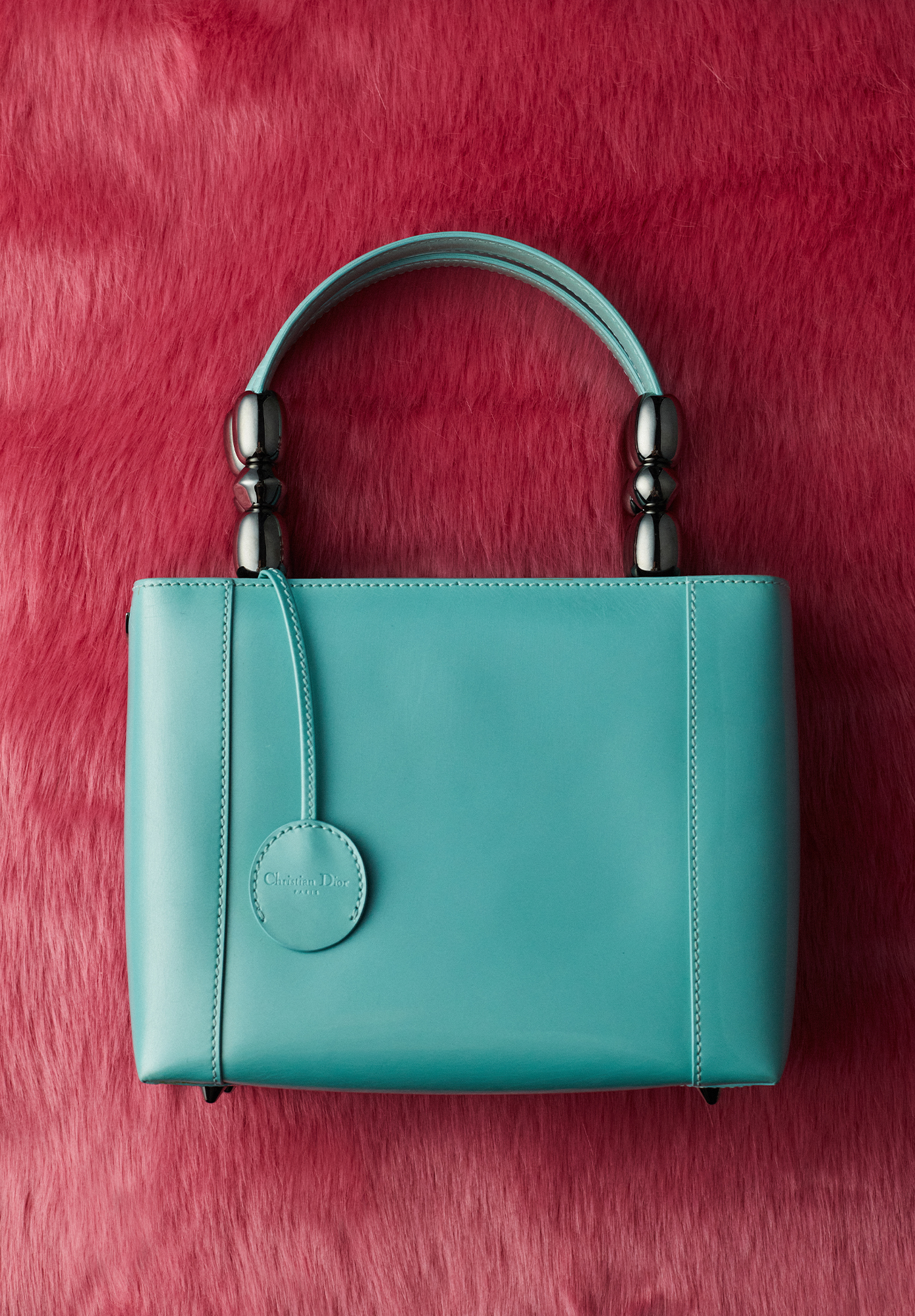 Christian Dior Turquoise Beaded Bag