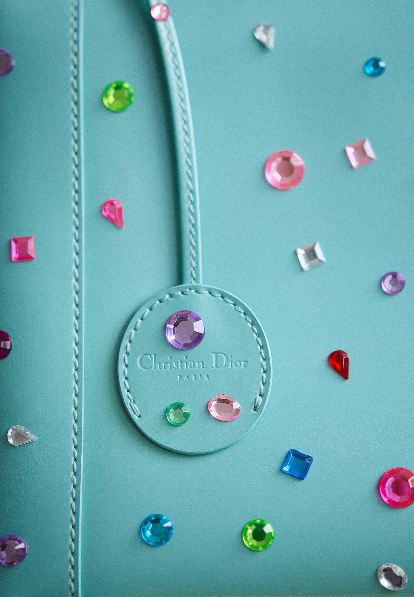 Christian Dior Turquoise Beaded Bag