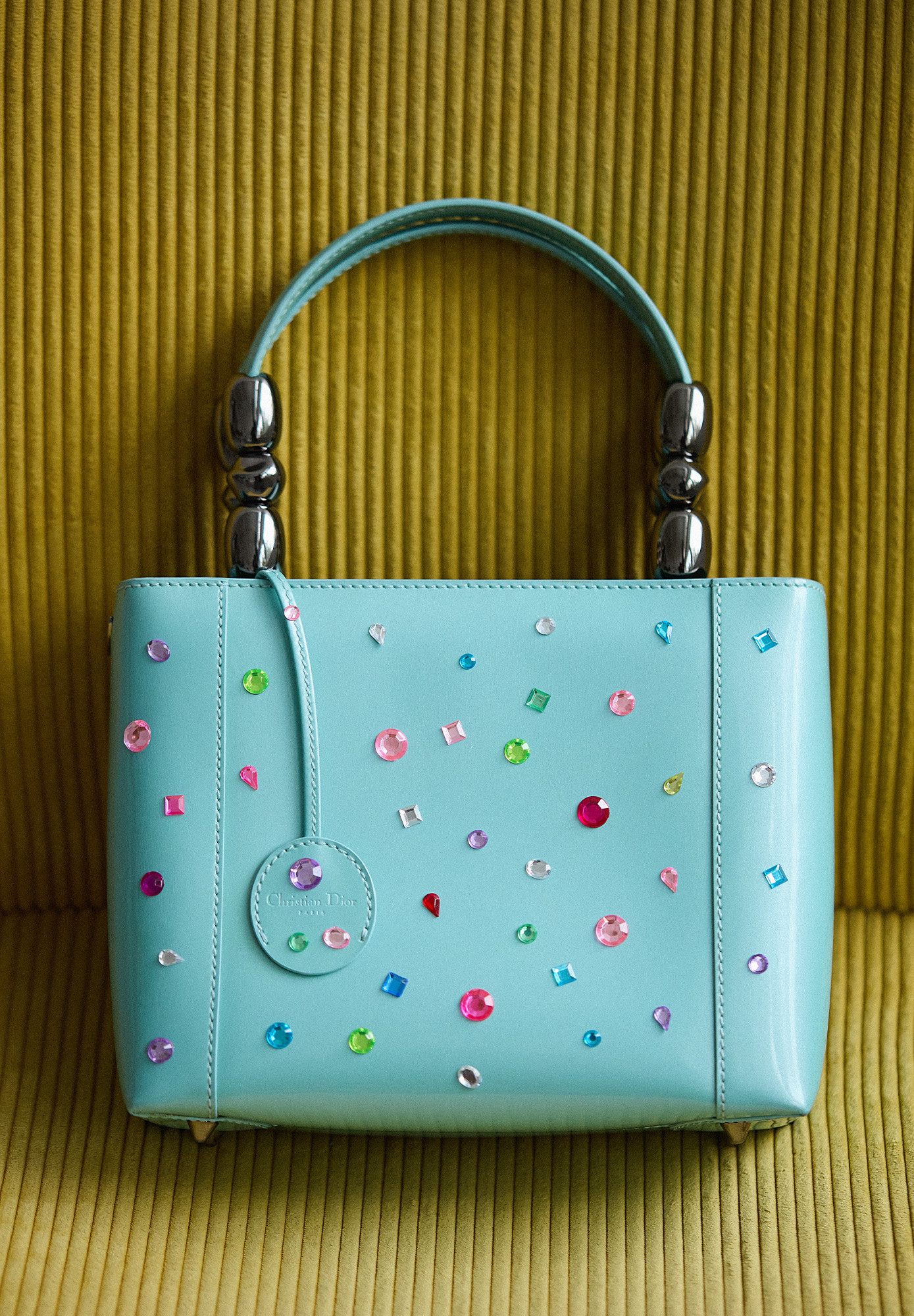 Christian Dior Turquoise Beaded Bag