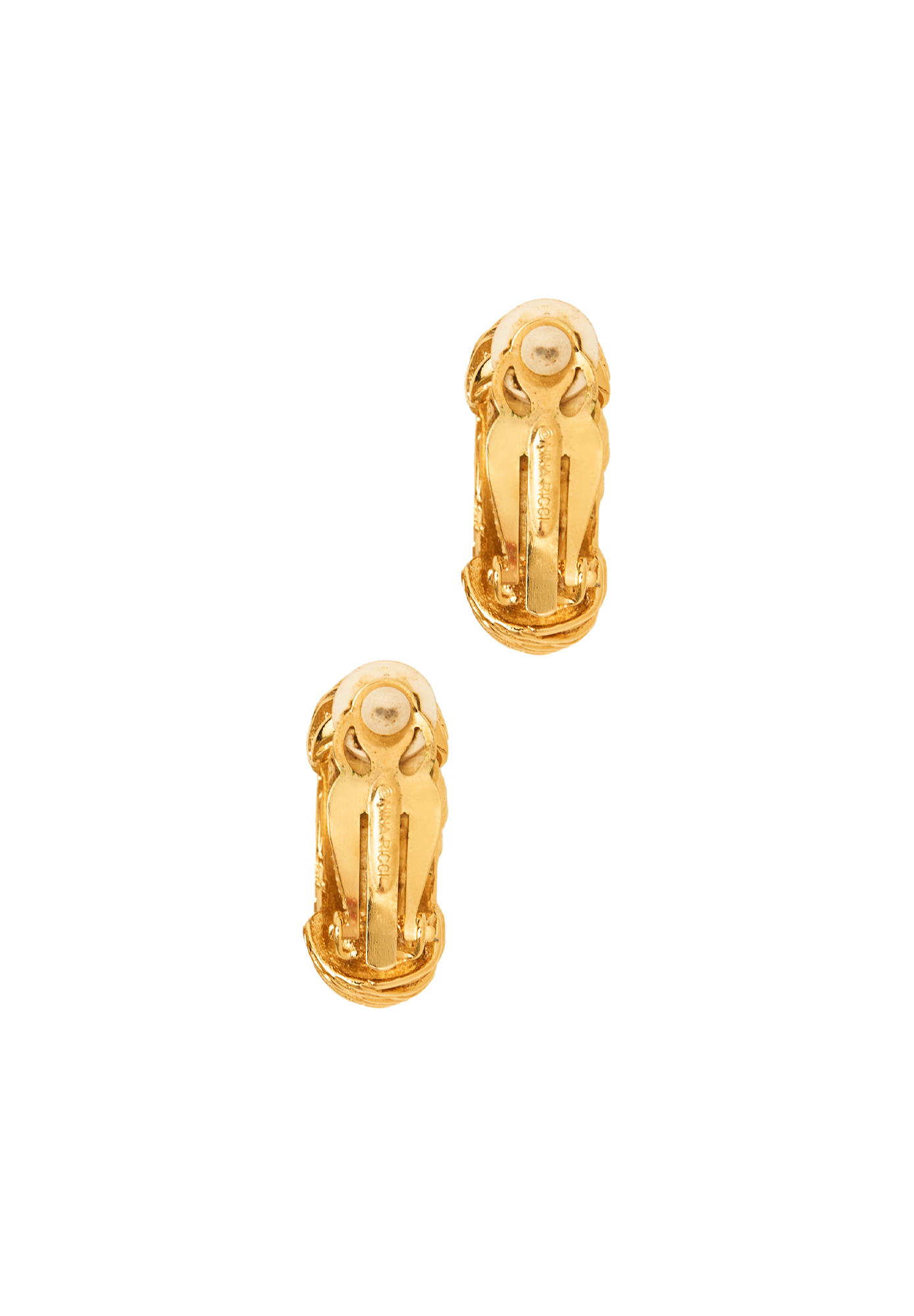 Nina Ricci Golden Clip-On Earrings
