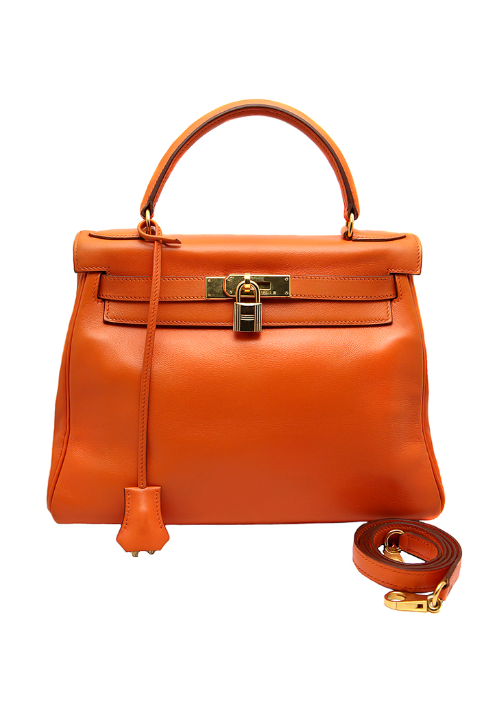Hermès Orange Kelly 28 Bag