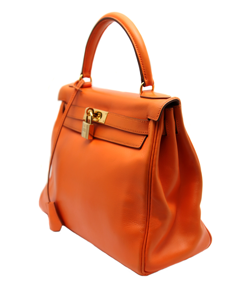 Hermès Orange Kelly 28 Bag