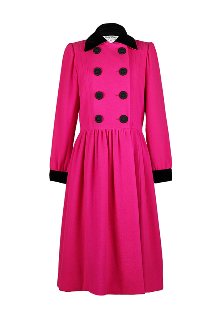 Yves Saint Laurent Double Breasted Coat