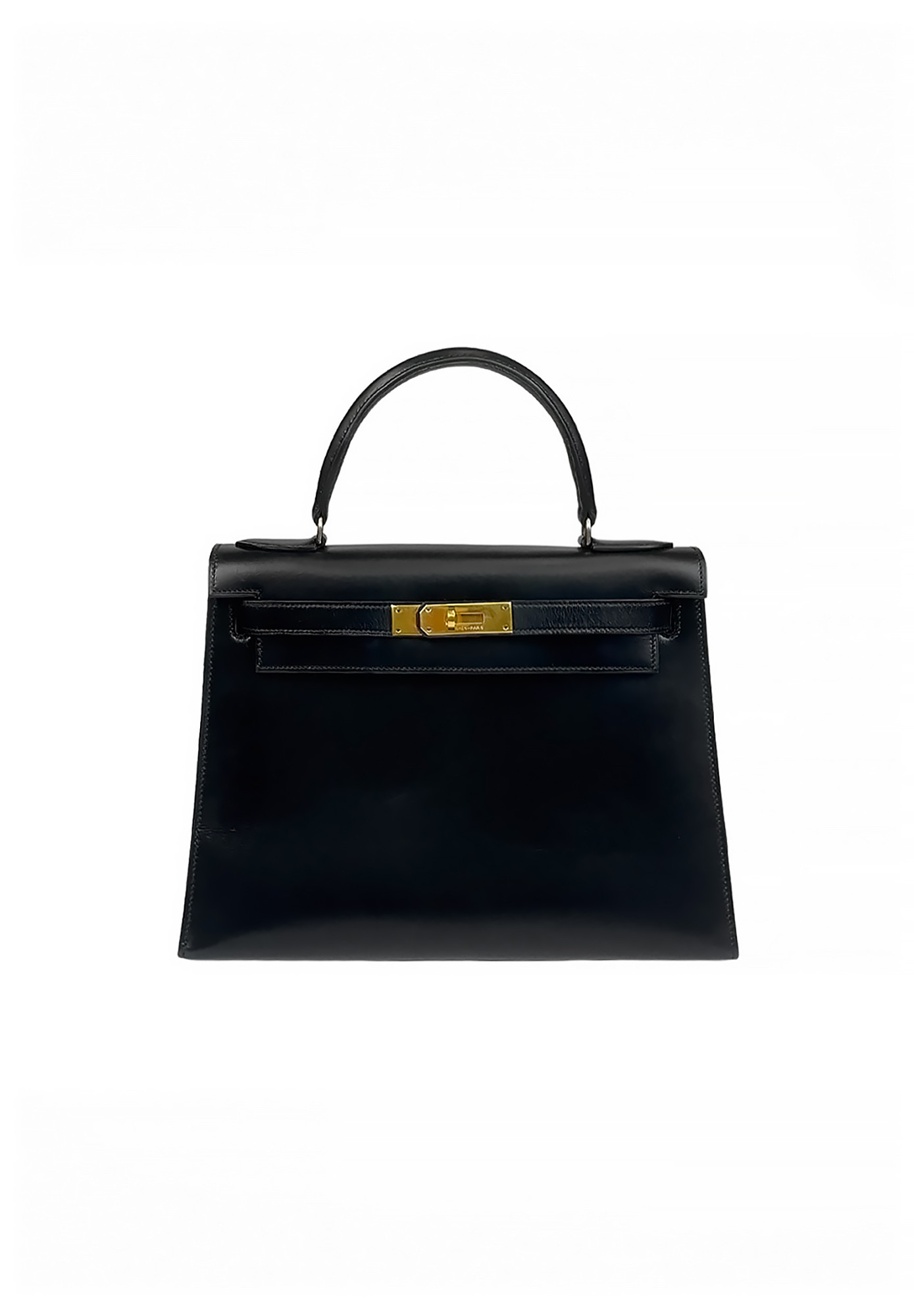 Hermès Kelly 28 Noir Box Bag