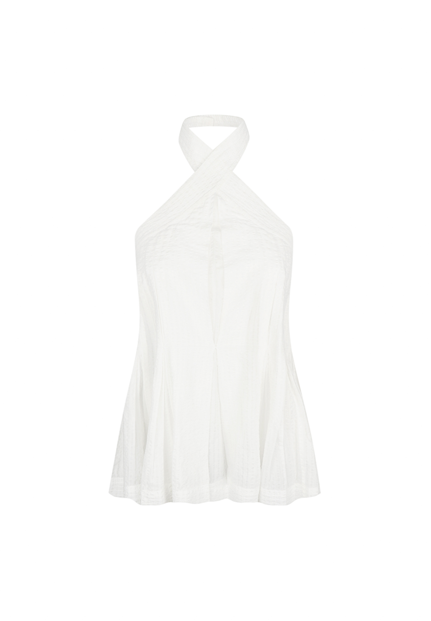 Chanel White Pleated Top