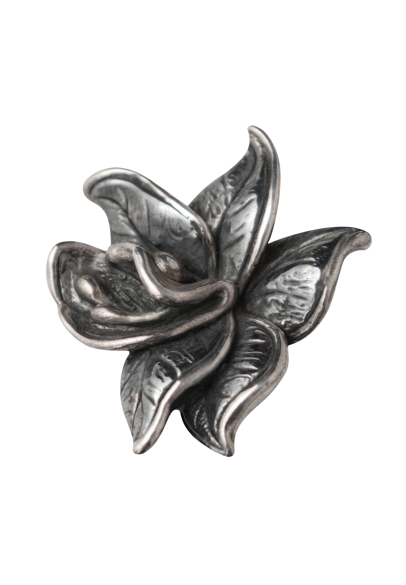 Silver Flower Brooch